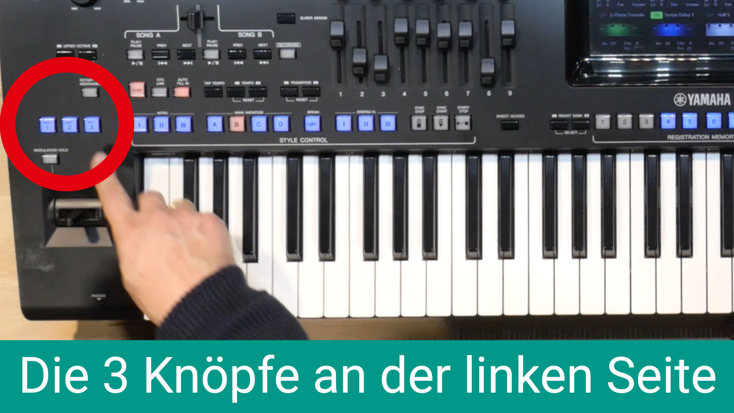 Die drei Knöpfe an der linken Seite oder: ART 1,2 oder 3? | Genos | Power-Tipp