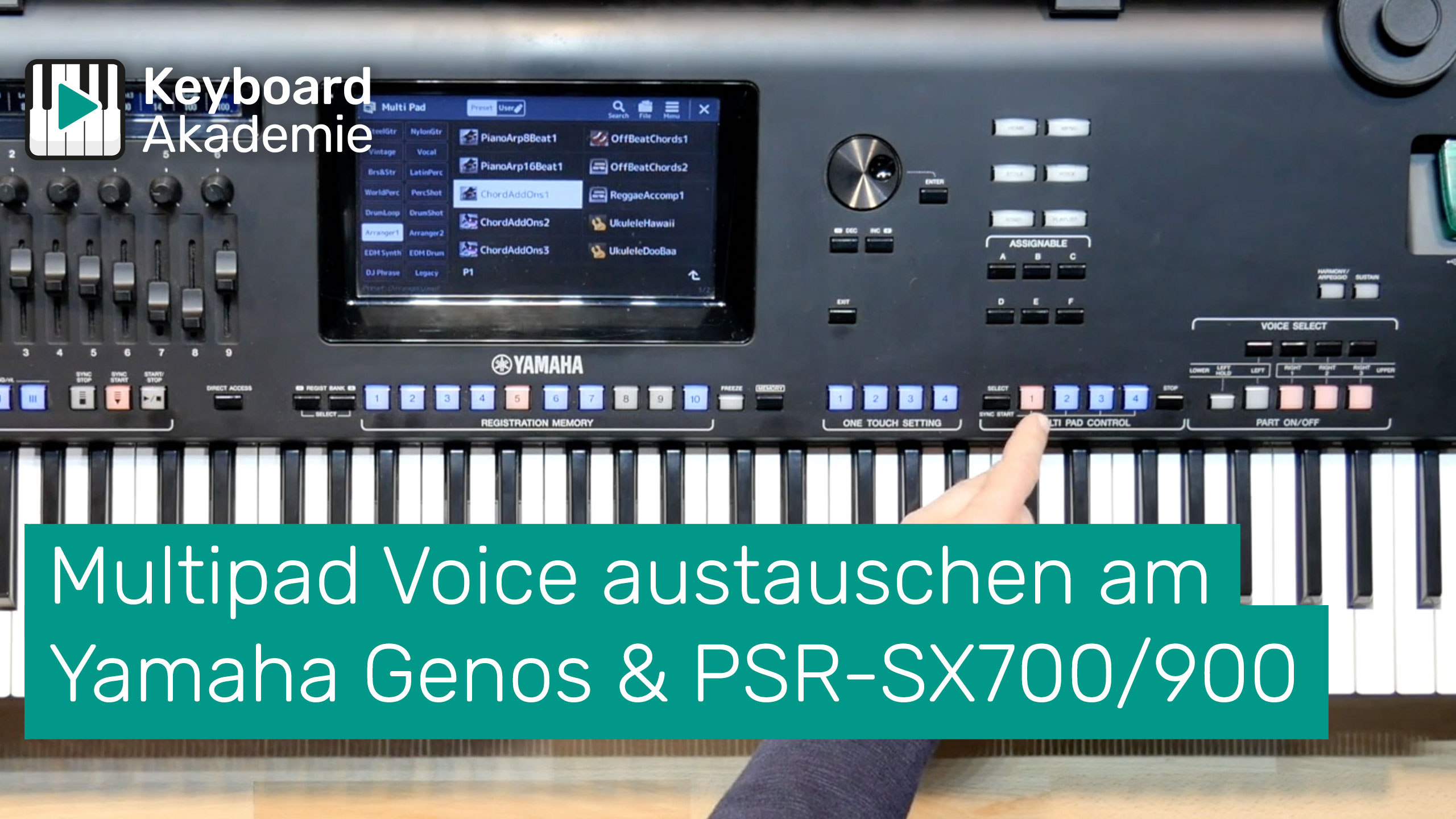 Multipad Voice austauschen am Yamaha Genos & PSR-SX700/900