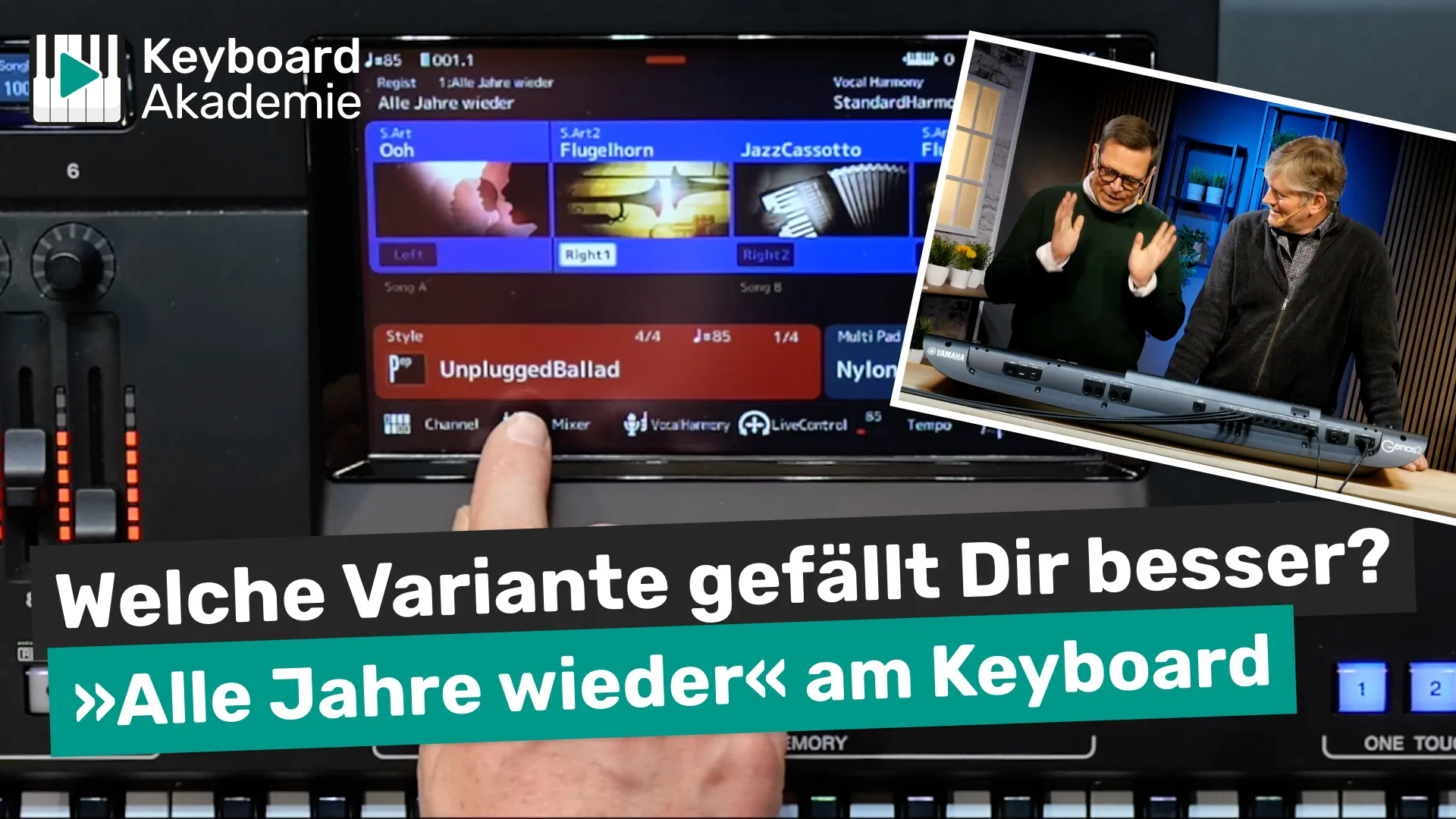 Welche Variante gefällt Dir besser? »Alle Jahre wieder« am Keyboard