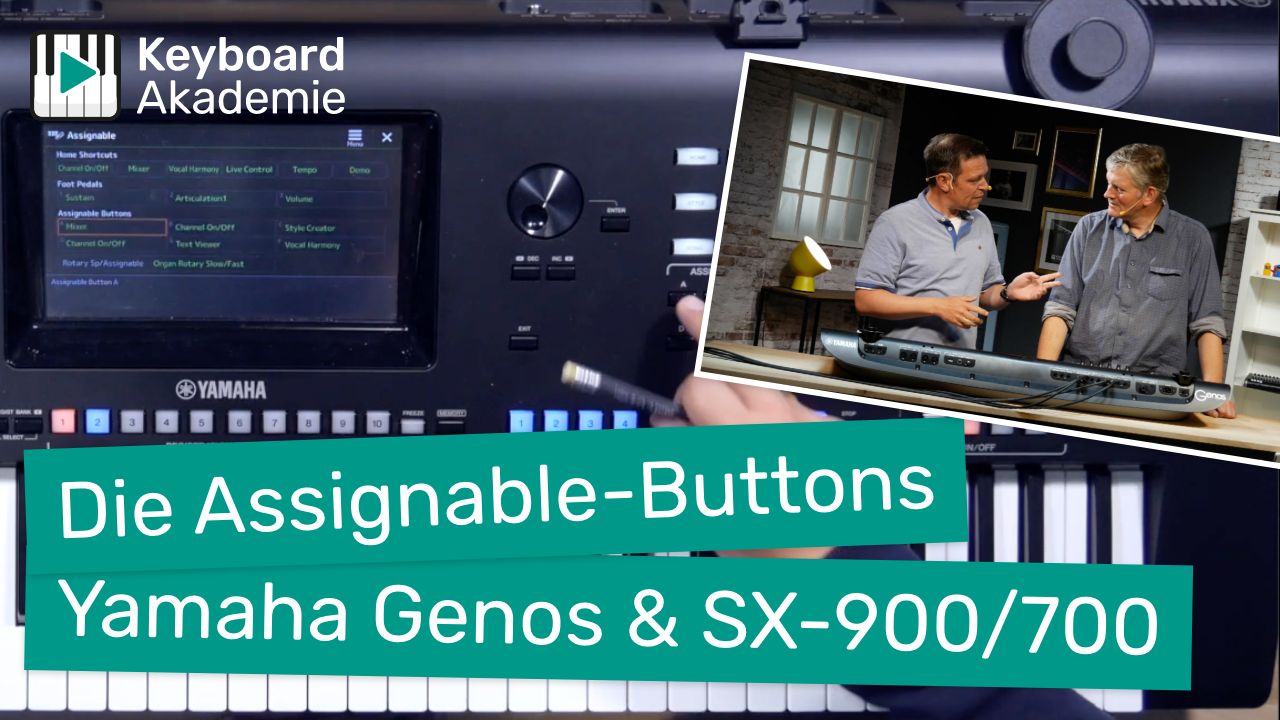 Die Assignable-Buttons am Yamaha-Keyboard